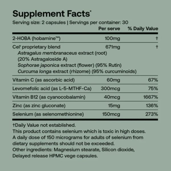 SRW Cel¹ Cellular System Stability | 60 Capsules