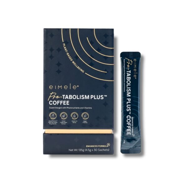 Eimele Pro-Tabolism Plus Coffee box and sachet, 30 sachets