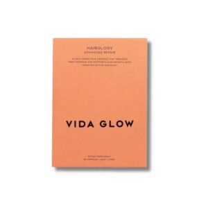 Vida Glow Hairology box and bottle, 30 capsules